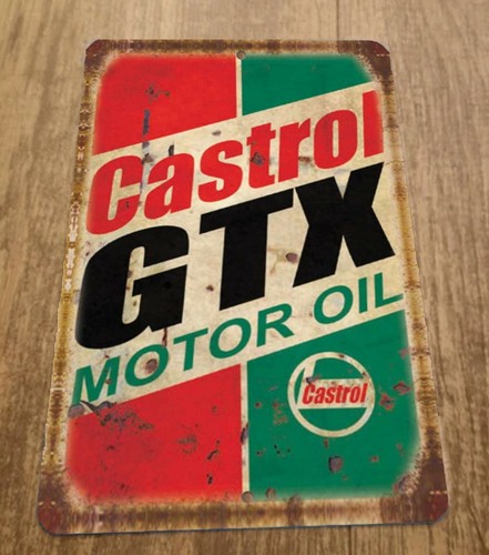 Castrol Oil Gtx - لافتة معدنية جدارية بتصميم إعلان زيت