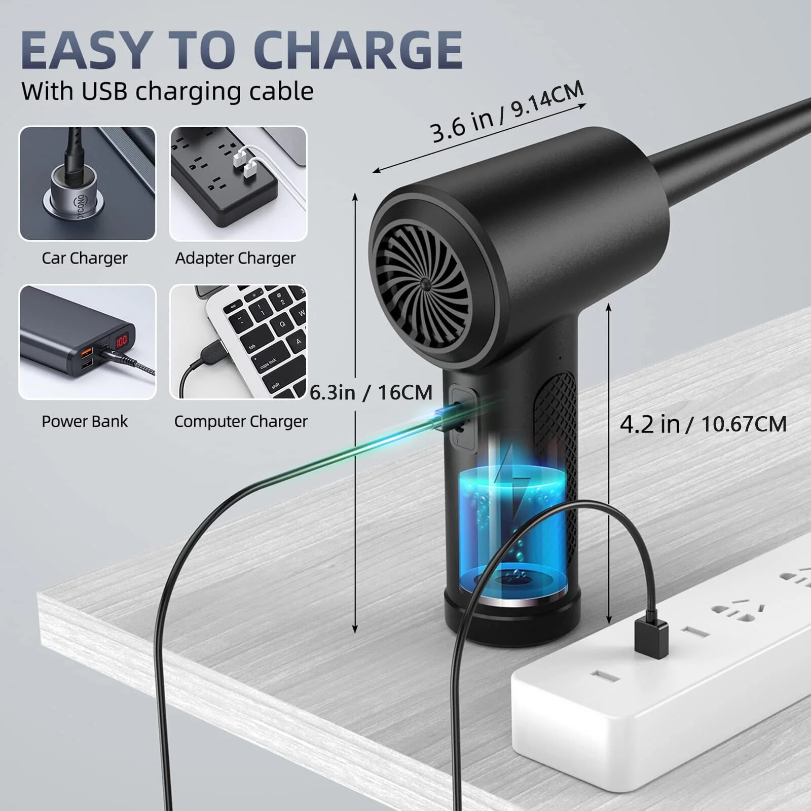 منفاخ هواء مضغوط كهربائي قابل  - مراجعة Dryer Car Blower وسعره