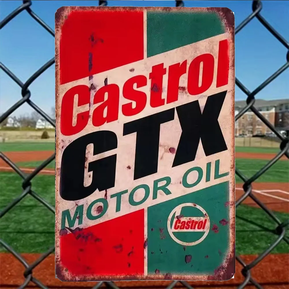 لافتة معدنية عتيقة لزيت المحرك - مراجعة Castrol Oil Gtx وسعره